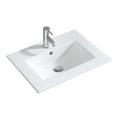 thumbnail image 3 of WONLINE 24" Vanity Top Integrated Sink Bowl White Ceramic + Faucet & Drain Bathroom Sink, 3 of 9
