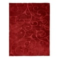 thumbnail image 3 of Unique Loom Floral Shag Collection Area Rug - Carved (9' x 12' Rectangle Red), 3 of 7