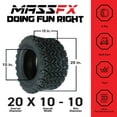 thumbnail image 2 of MASSFX SL 20x1010 Front/Rear Golf Cart Tire, PIT VIPER Black Wheel 10x7 4/101.6, 2 of 9