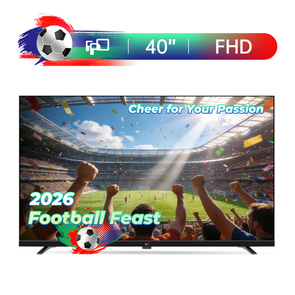 FPD 40-inch Smart TV, 1080P FHD Google TV with Google Play Built-in Google Cast , Dolby Audio, HDR 10, Flat Television with Google Assistant Voice Remote