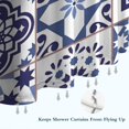 thumbnail image 6 of Blue Ethnic Geometric Patchwork Pattern Shower Curtain 84"x72" ,Bathroom Decorative Shower Curtains Set with 12 Hooks,Modern Waterproof Washable Shower Curtain, 6 of 6