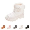 thumbnail image 5 of XXWXYD Boots Girls and Boys Children's Casual Shoes Mesh Soft Sole Breathable Sports Short Boots for Fashion Classic Comfortable Shoe(18-24 Months,White), 5 of 6