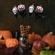 thumbnail image 4 of Ramo de calabaza y calavera con plumas de Halloween: arreglo decorativo festivo y espeluznante, 4 of 5
