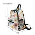 thumbnail image 3 of FORMRS School Backpack with Front Zippered Pocket 12" Student Travel Daypack, Beige Retro Flower, 3 of 6