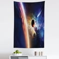 thumbnail image 1 of Universe Tapestry, Comet Approaches Vibrant Planet Scientific Realities in Solar System World Scene, Fabric Wall Hanging Decor for Bedroom Living Room Dorm, 5 Sizes, Red Blue, by Ambesonne, 1 of 1