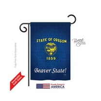 Breeze Decor 58109 States Oregon 2-Sided Impression Garden Flag - 13 x 18.5 in.