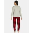 thumbnail image 3 of Jolly Jammies Women’s Velour Matching Family Pajamas Set, 2-Piece, Sizes S-3X, 3 of 5