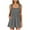 Dark Gray, variant on Womens Rompers - Summer Casual Smocked Rompers Square Neck Sleeveless Wide Leg Short Jumpsuit with Pockets (XL, Blue)