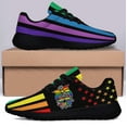 thumbnail image 6 of Unisex Rainbow Sneakers, LGBT Shoes for Men Women Lightweight Breathable Running Shoes Black Size 9.5, 6 of 7