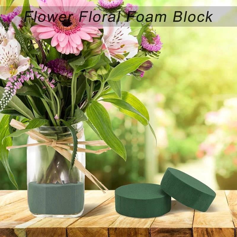 10Pcs 11.5cm Round Floral Foam Bricks for Wedding Party Table Arrangement Decoration Wet Foam Artificial Flower Mud Home Garden
