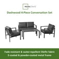 Mainstays Dashwood 4Piece Outdoor Patio Conversation Set, Seats 4