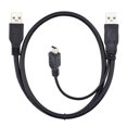 thumbnail image 2 of axGear USB 2.0 Male to Mini 5 Pin Y Cable Data and Power Cable for Hard Disk Drive, 2 of 4