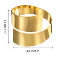 thumbnail image 2 of 6 piezas de anillos de servilleta de metal dorado irregulares para la cena, 2 of 6