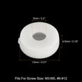 thumbnail image 2 of Uxcell 100Pack 5mm Hinged Screw Cover Caps Plastic Fold Screw Snap Covers, White, 2 of 5