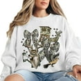 thumbnail image 4 of Preppy Hunting Season Sweatshirt – Trendy Girly Camo Bow Fall Sweater, Hunting Mama Coquette Deer & Dove Graphic Crewneck, Unisex Casual Cotton Gift for Men & Women, 4 of 7