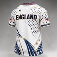 thumbnail image 4 of England 2026 Soccer Cup Fan Jersey for Men, Short Sleeve Crew Neck Shirt with Red & White Cross Pattern, Breathable Athletic Top, 1 PC Vermilion L, 4 of 4
