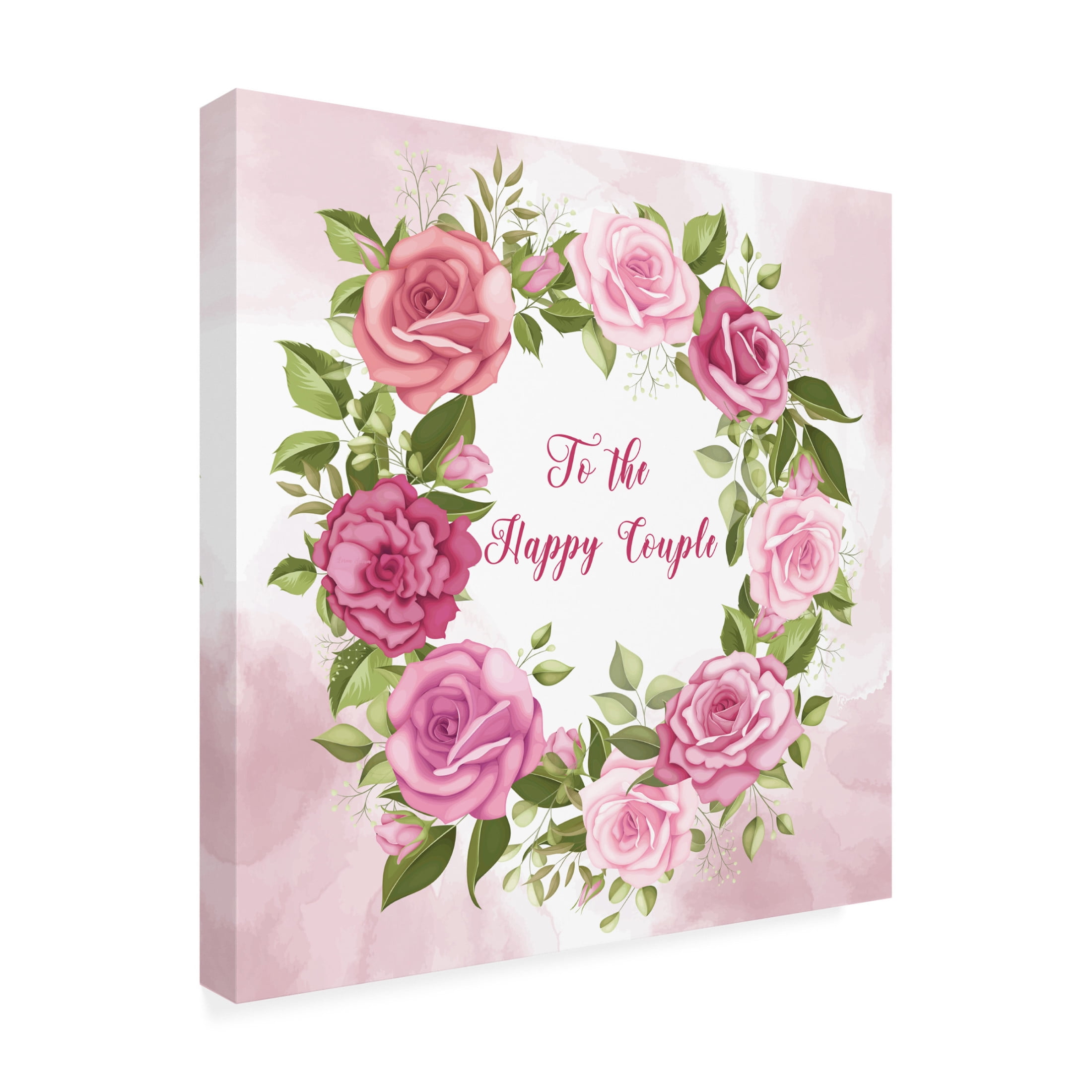 Canvas Wall Art - Jean Plout 'Happy Couple' Wall Art for Living Room, Bedroom, or Office Décor by Trademark Fine Art - 24 x 24 Inches