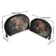 thumbnail image 2 of YFYANG 2 Piece Women's Portable Makeup Bags, Abstract Fractal Art Patterns Clutch Travel Toilet Bags Cosmetic Organizer, 2 of 7