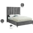 thumbnail image 2 of Meridian Furniture Enzo Solid Wood and Velvet Full Bed in Gray, 2 of 6