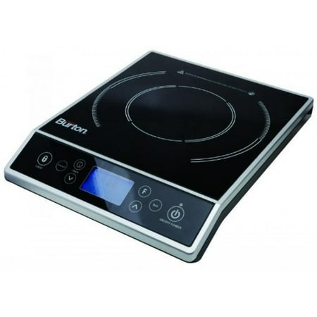 Max Burton 6400 Digital Choice Induction Cooktop with LCD Display and Touchpad Controls, 10 heat mode Settings from 500W-1800W, 15 Temperature Mode Settings in 25° Increments from 100°F to