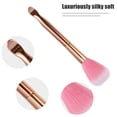 thumbnail image 4 of 6 Pcs Makeup Brush Set Contour Concealer Blush Artificial Fiber Metal Handle Rose Gold Tone Pink, 4 of 6