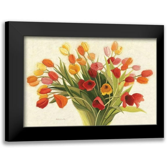 Novak, Shirley 14x11 Black Modern Framed Museum Art Print Titled - Spring Tulips