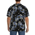 thumbnail image 3 of Sikiie Sunflowers Men's Wrinkle Free Untucked Cuban Shirt Business Casual Button Down Shirts Short Sleeve ShirtSmall, 3 of 5