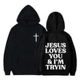 thumbnail image 5 of FhsagQ Hoodies for Girls 9-10 Black Girl's Hoodie Long Sleeve Soft Sweatshirt Graphic Hoody Kids Cute Pullovers Top Clothes for Girls Girls Sweatshirts Size 7-8 Zip Up Black 3-4 Years, 5 of 5