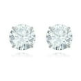 thumbnail image 6 of AVORA 10K White Gold 4mm Round Simulated Diamond CZ Stud Earrings, 6 of 6