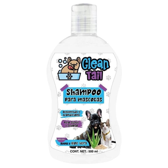 Shampoo para Mascotas Clean Tail Avena y Aloe Vera 500 ml