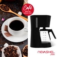 thumbnail image 4 of Cafetera De Goteo Programable Nevashel Kitchen AD-19 De 12 Tazas, 900w Con Filtro Permanente Reutilizable Pantalla Digital Temporizador 24h Y Apagado Automático Calentamiento Rapido Hogar Y Oficina, 4 of 6