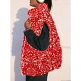 thumbnail image 2 of Women Floral Printed Puffer Vest Stand Collar Zip‑Up Sleeveless Quilted Jacket with Pockets, 2 of 6