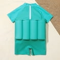 thumbnail image 4 of IROINNID Toddler Swimsuit Baby Boys and Girls Float Suit One-piece Swimwear Rashguard Short Sleeve Zip Up Buoyancy Swimsuit, 4 of 6
