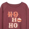 thumbnail image 3 of Instant Message - Christmas - Ho Ho Ho Ornament - Women's Lightweight French Terry Long Sleeve Shirt, 3 of 6