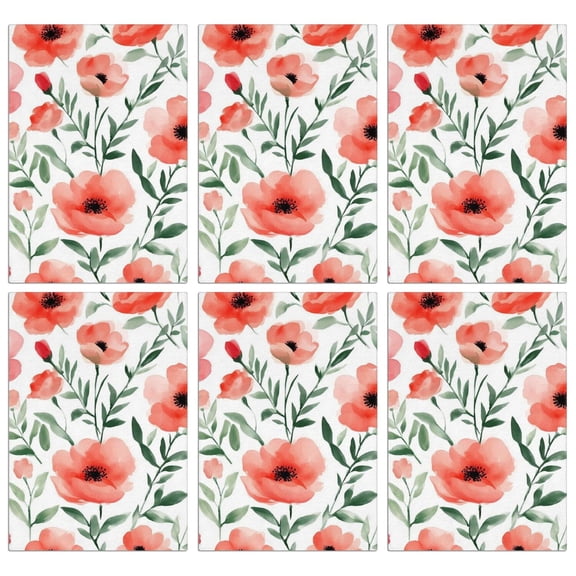 6 Pcs Funny Kitchen Towels,Pioneer Flower Microfiber Dish Towels,Kitchen Tea Towels,Kitchen Towel Set (18" X 26")
