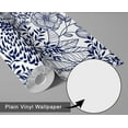 thumbnail image 3 of S4Sassy Peel and Stick Wall Covering, Floral Garden Wallpaper Removable Wallwrap - Blue Instant Wall Mural for Bedroom, Bathroom, Laundry Room, Closet Interior (25"x120" inch), 3 of 5