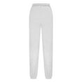 thumbnail image 4 of Hogleaql Women's Plus Size Jogger Sweatpants Soft Workout Elastic Waist Pants with Pockets Athletic with Cinched Cuffs Drawstring Loose Sweatpants White 3XL, 4 of 7