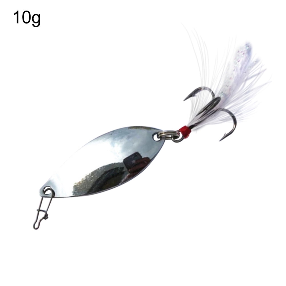Colorful Gold Silver Metal Spoon7.5g 10g 15g 20g Fishing Hard Bait