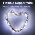 thumbnail image 6 of White 32 feet 100 LED Fairy Lights Garland - Wedding Party Event Home Centerpieces Backdrop Decorations Supply Battery Operated String light Waterproof Copper Wire Lights with Timer 2 PacK 16ft/Pack, 6 of 9