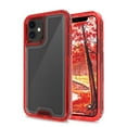 thumbnail image 2 of for iPhone 11 Case, Support Wireless Charging, Crystal Clear Case Protective Shockproof Bumpers, Not Yellowing Slim Cover for Men Women Hybrid 2 in 1 Military Drop Protection Case,Red, 2 of 5