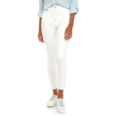 Calvin Klein Jeans Button-Fly Ankle Skinny Jeans, Size 30W Title: 29/White  