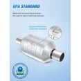 thumbnail image 3 of Nilight 2" Inlet/Outlet Catalytic Converter with Heat Shield,2 inches Universal Cat for Chevrolet Chevy Dodge Ford Buick Chrysler Subaru(EPA Standard), 3 of 7