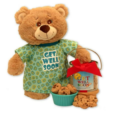 Gift Basket Drop Shipping Get Well Soon Teddy Bear & Cookie Pail Get well