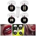thumbnail image 3 of ,4 Pairs Zombie Fangs , Costume Accessory Solid Sizes Dentures White Yinane Colmillos Dentaduras Postizas Colmillos, 3 of 8