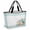 Teal Blue, variant on Aqua Coastal Beach Bag for Women, Large Breathable Mesh Beach Tote Bag, Nautical Seashells Coral Leaves Stripes Sandproof Lightweight Travel Bags for Vacation Picnic Swimming Pool 15.7"x15.7"x9.1"