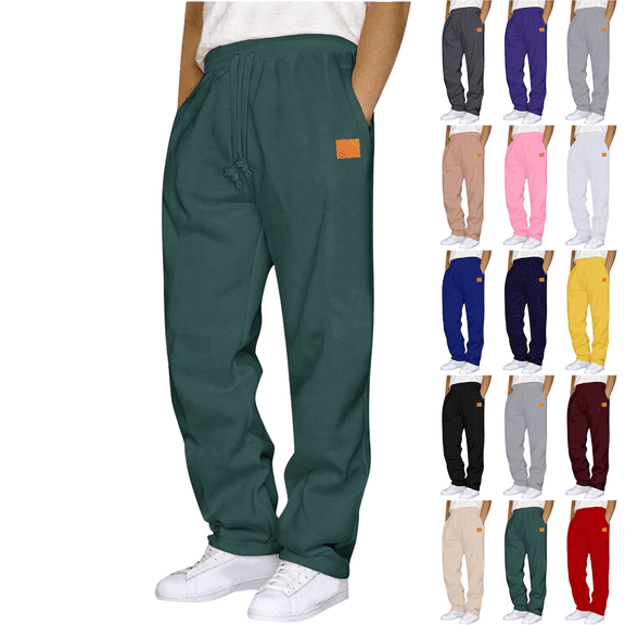 Viadha Mens Sweatpants with Pockets Casual Sports Sweatpants Straight Leg Lightweight Athletic Joggers for Workout Running Gym Track Casual Wear