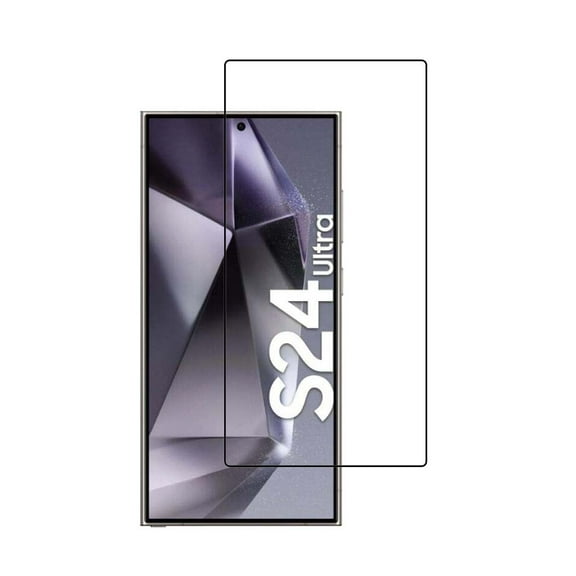 LEEKUANGSU [2 Pack] Black Tempered Glass Screen Protector Frontier Protective Protector Full Cover for Samsung Galaxy S24 Ultra