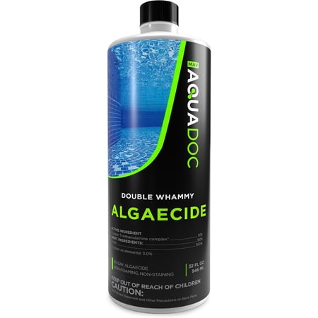 Copper Pool Algaecide for Swimming - 90 Day Inground to Prevent and Remove Algae Super Opening AquaDoc 32oz