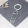 thumbnail image 2 of Moon Keychain Gifts For Women Men Handbag Accessorie Key Chain DIY Handmade Jewelry Stainless Steel Geometric Keyring, 2 of 5