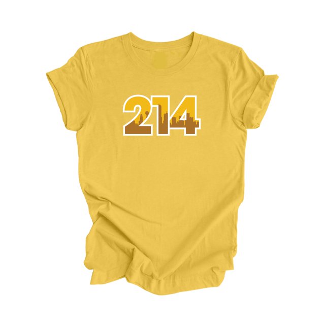 214 Dallas Texas USA Code Régional Skyline de la Ville Cadeau - T-Shirt Unisexe - Inspired X
